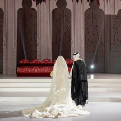 Two Couture Dresses, Endless Romance: All About This Bold Oriental Wedding Celebration in Qatar